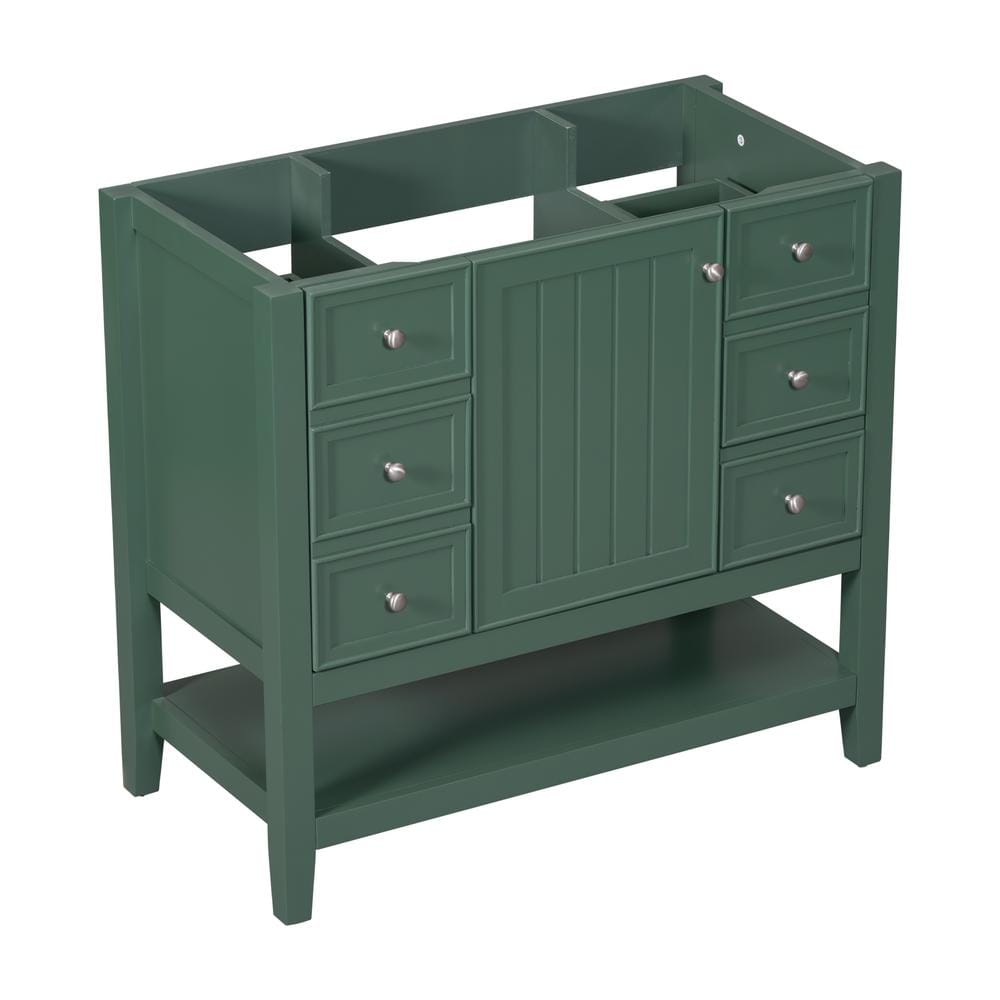 35.5 in. W x 18 in. D x 32.9 in. H Bath Vanity Cabinet without Top in Green price history on PriceWatchPro