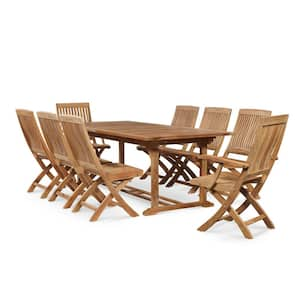 Florence 9-Piece Teak Rectangle Outddor Dining Set