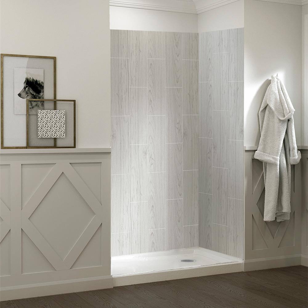 Foremost Jetcoat 32 in. x 60 in. x 78 in. Shower Kit in Driftwood with