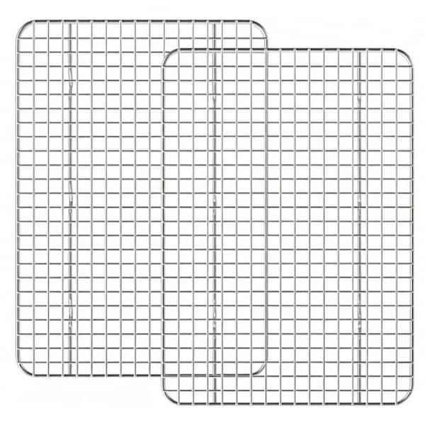 8.5 in. x 12 in. Stainless Steel Baking Rack with Oven Safe for Cooking, Baking, Roasting, and Grilling (2-Pack)