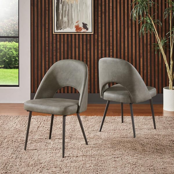 HomeSullivan Grey Upholstered Dining Chairs (Set Of 2)