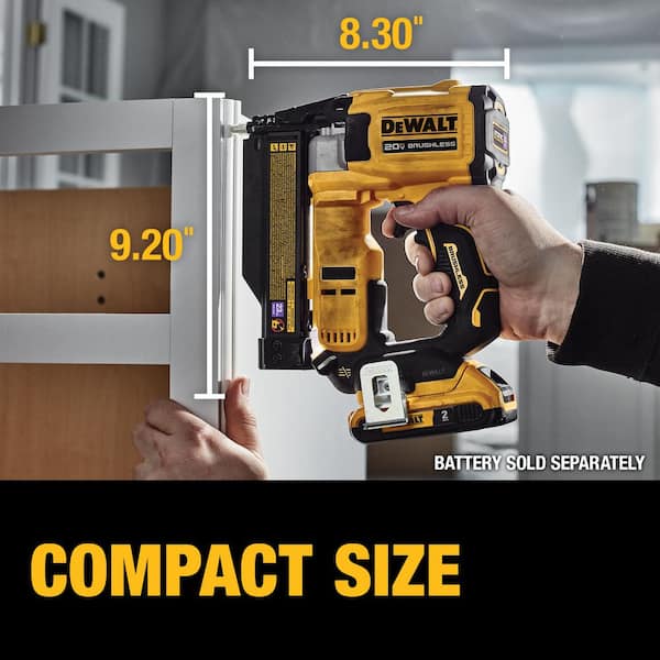DEWALT - ATOMIC 20V MAX Lithium Ion Cordless 23 Gauge Pin Nailer  Tool Only  and 1 1/2 in. x 23 Gauge Pin Nails  2000 Pieces