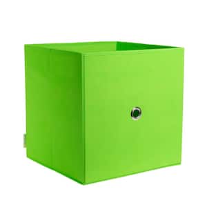 12.5 in. H x 12.5 in. W x 12.5 in. D Green Fabric Cube Storage Bin
