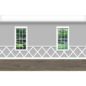 .75 in. D x 36 in. W x 92 in. L Unfinished Aspen Wood Charlie Wainscot Kit Panel Moulding