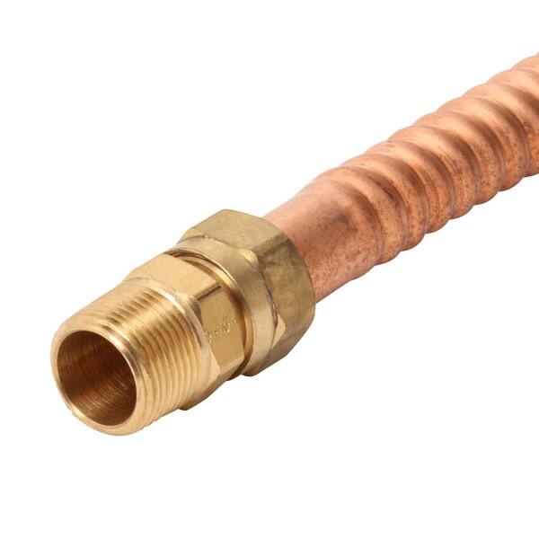 BrassCraft 3/4 in. FIP/MIP x 3/4 in. Nominal Male/Female Sweat x 18 in.  Copper Water Heater Connector (7/8 in. O.D.) WB234-18N - The Home Depot