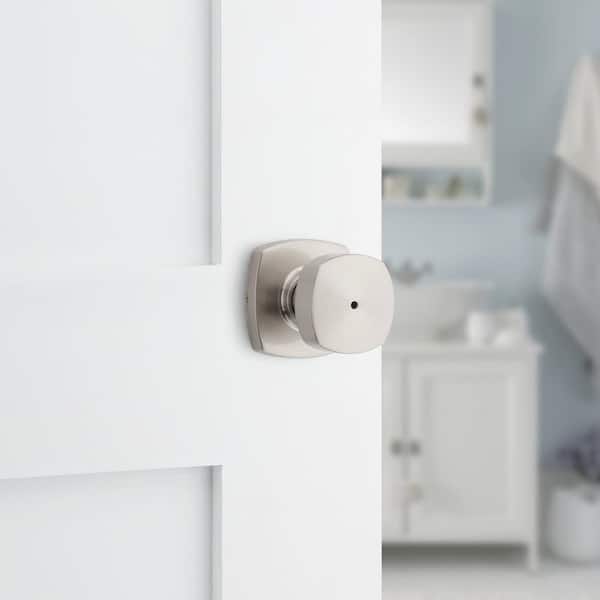 Arroyo Satin Nickel Bed/Bath Knob with Soft Modern Rose