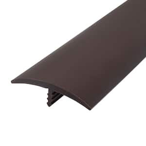 1-1/2 in. Dark Brown Flexible Polyethylene Center Barb Hobbyist Pack Bumper Tee Moulding Edging 25 foot long Coil