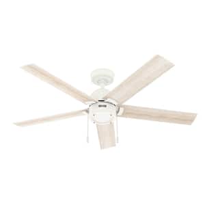 Erling 52 in. Integrated LED Indoor Matte White Ceiling Fan with Light Kit Included