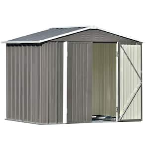 8 ft. W x 6 ft. D Outdoor Metal Shed with Lockable Doors (48 sq. ft.)