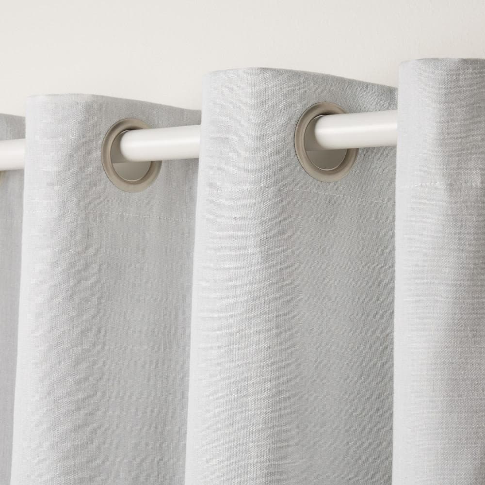 Ivory Linen Texture Blackout Grommet Window Panels, 50" x 84"