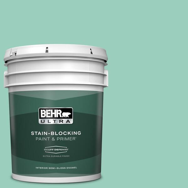 BEHR ULTRA 5 gal. Home Decorators Collection #HDC-SM14-6 Thermal Aqua Extra Durable Semi-Gloss Enamel Interior Paint & Primer