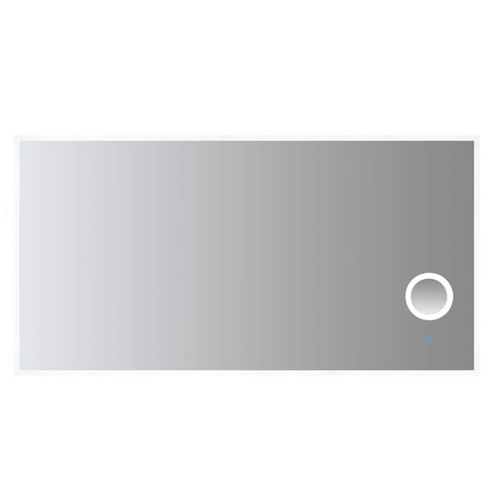 Moderna 70 in. W x 36 in. H Frameless Rectangular LED Bathroom Vanity Mirro