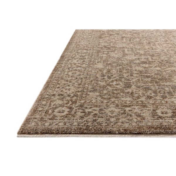 Newman Dark Taupe / Natural 7 ft. 10 in. x 7 ft. 10 in. Round Traditional Area Rug