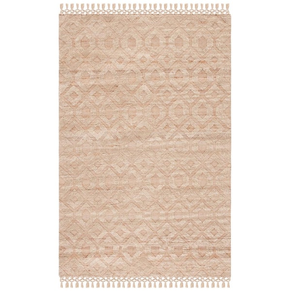 SAFAVIEH Natural Fiber Beige 6 ft. x 9 ft. Hexagonal Monochrome Area Rug