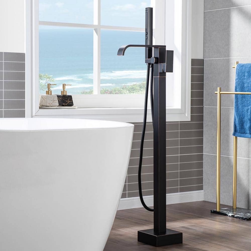 WOODBRIDGE SingleHandle Freestanding Tub Faucet with Hand Shower in