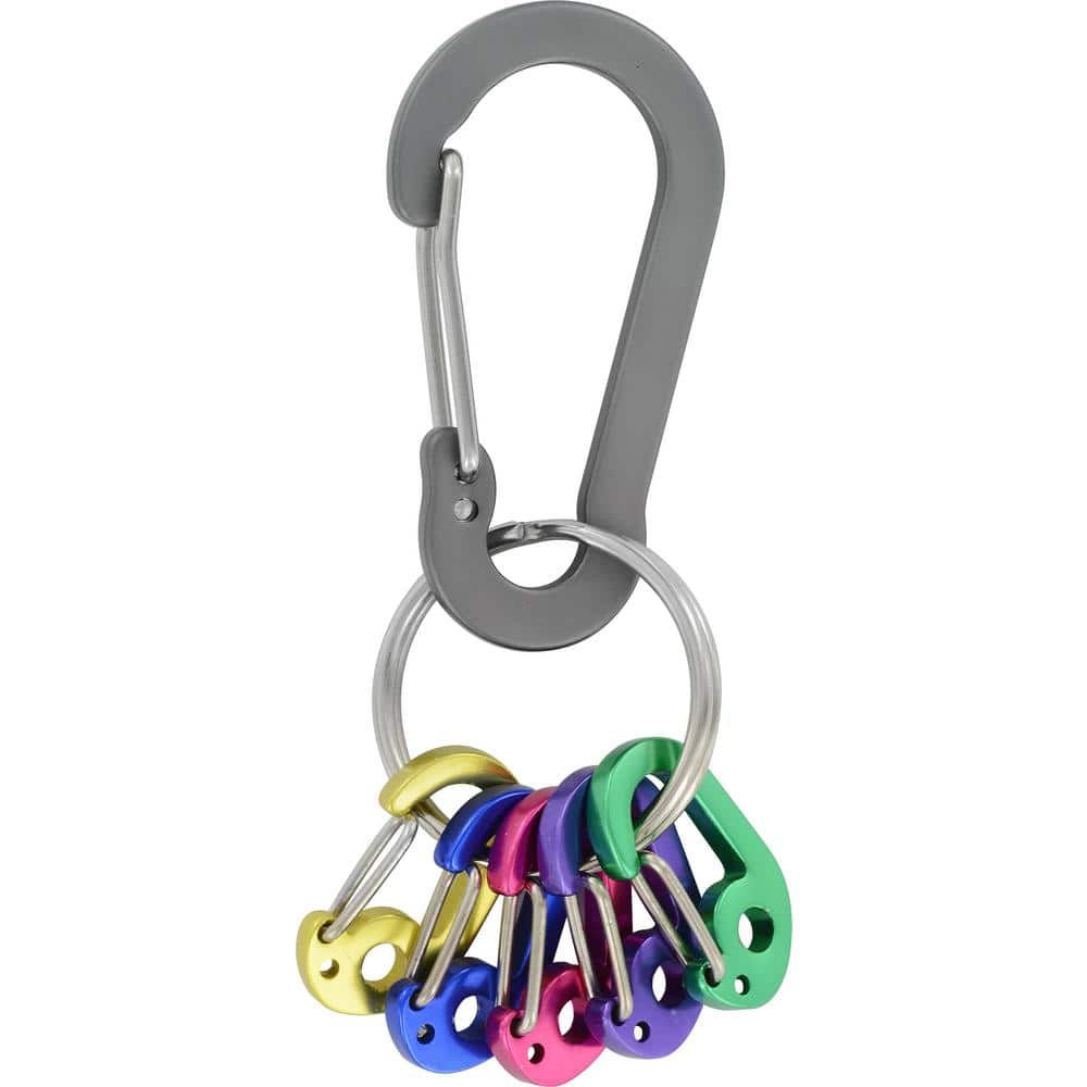 Round Carabiner with Split Key Ring and Mini Card