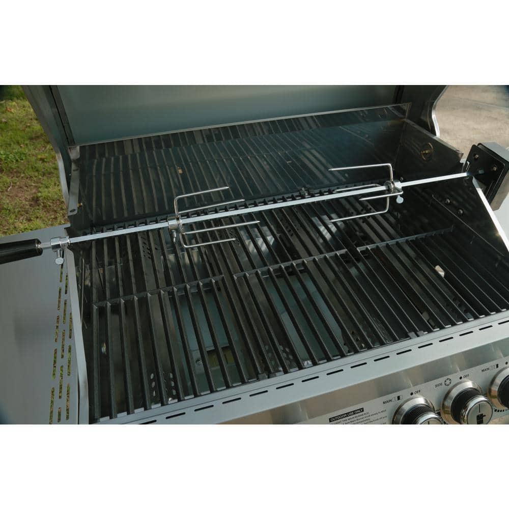 Monument Stainless Steel 35" Rotisserie Kit with Electric Motor
