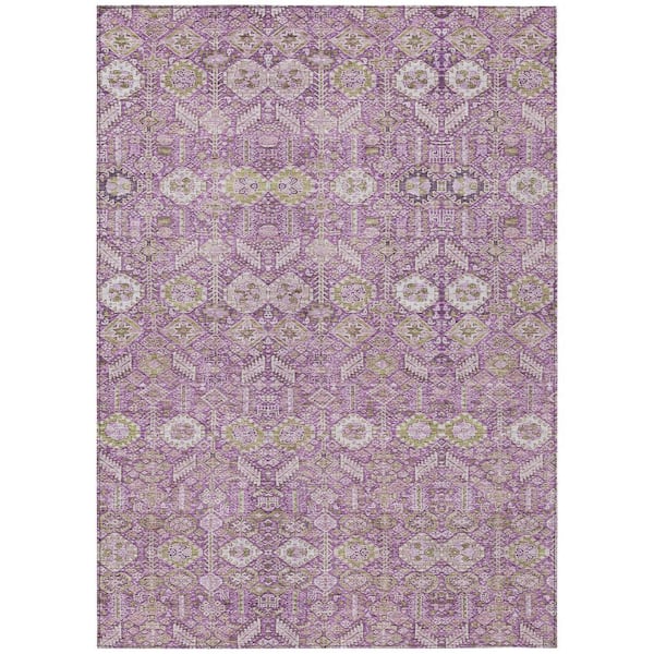 Chantille ACN574 Lavender 9 ft. x 12 ft. Machine Washable Indoor/Outdoor Geometric Area Rug