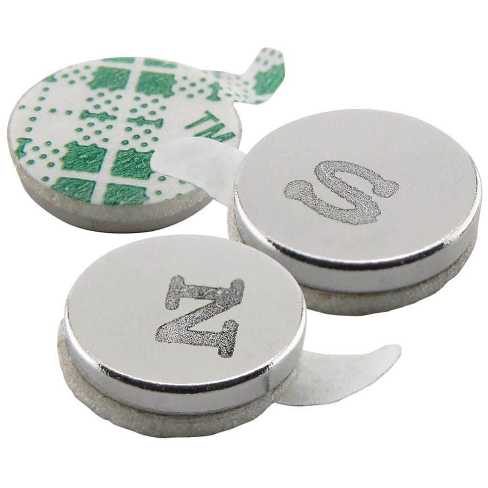 Round Magnet Discs With Adhesive Backing. Many sizes & pack quantities.  Great for Crafts! ( Half Inch - 25 Pack)