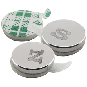 3/8 in. Dia Neodymium Rare-Earth Magnet Discs with Foam Adhesive (12-Pack)