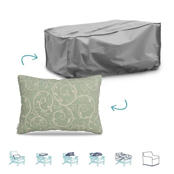 Unbranded Pillow-To-Cover 16 in. x 24 in. Cabaret Blue Haze Pillow Chaise Lounge Cover