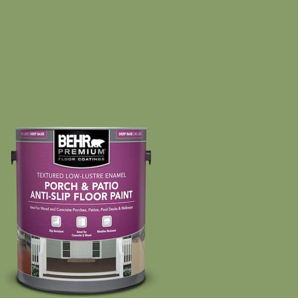BEHR PREMIUM 1 gal. #M370-5 Agave Plant Textured Low-Lustre Enamel Interior/Exterior Porch and Patio Anti-Slip Floor Paint