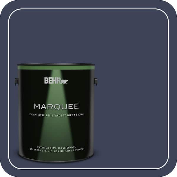 BEHR MARQUEE 1 gal. #T16-10 Blue Vortex Semi-Gloss Enamel Exterior Paint & Primer