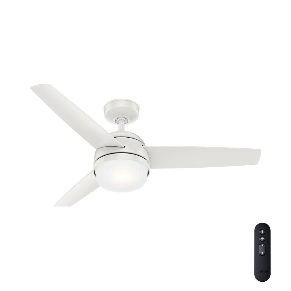 Midtown Fresh White 48" Contemporary Ceiling Fan with LED Light and Remote