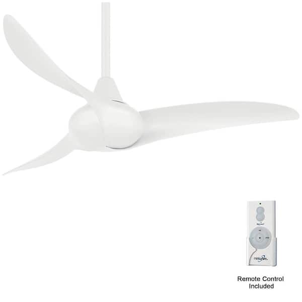 MINKA-AIRE Wave 44 in. Indoor White Ceiling Fan with Remote Control