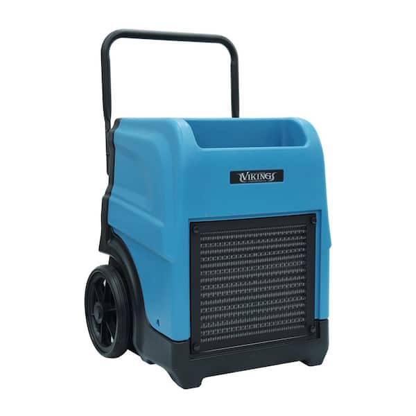 125 pt. 1500 sq. ft. Bucketless LGR Commercial Dehumidifier in Blue w/Bluetooth, Auto Purge Pump, Hose, Handle Wheels