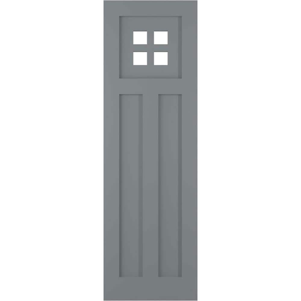 True Fit 12 in. x 68 in. PVC San Antonio Mission Style Fixed Mount Flat Panel Shutters, Ocean Swell (Per Pair) price history on PriceWatchPro