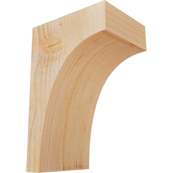 Ekena Millwork 6 in. x 8 in. x 12 in. Douglas Fir Huntington Rough Sawn Corbel