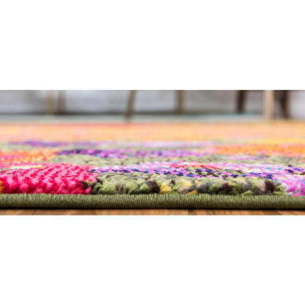 Varicolored Floral Field 3'3" x 5'3" Synthetic Indoor Area Rug