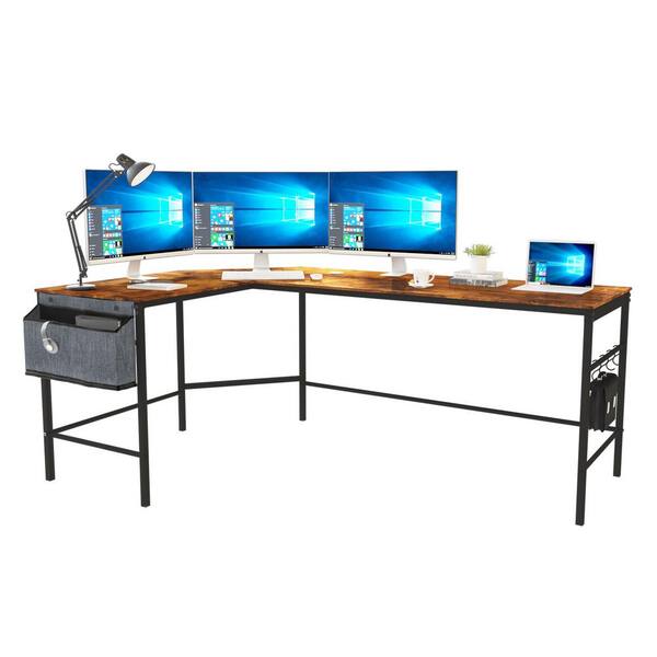 Mieres Modern Corner L-Shaped Desk, Computer Gaming Desk