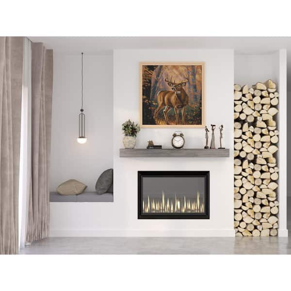 Dogberry Collections Modern Farmhouse 60 in. Ash Gray Mantel  m-farm-6005-gash-none - The Home Depot