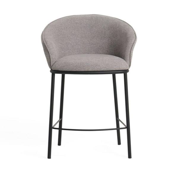 Rumi 26 in. Grey Metal Counter Stool