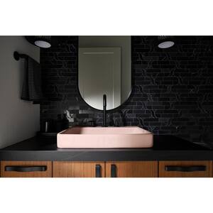 Vox 23 in. Rectangular Drop-In Vessel Bathroom Sink in 150th Peachblow
