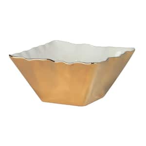 Gold Coast 5 in. 13.4 fl. oz. Gold Porcelain Serving Bowls (Set of 4)