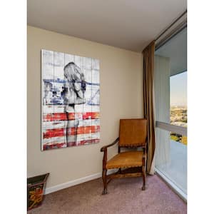 18 in. H x 12 in. W "Behind the Stripes" by Parvez Taj Printed White Wood Wall Art