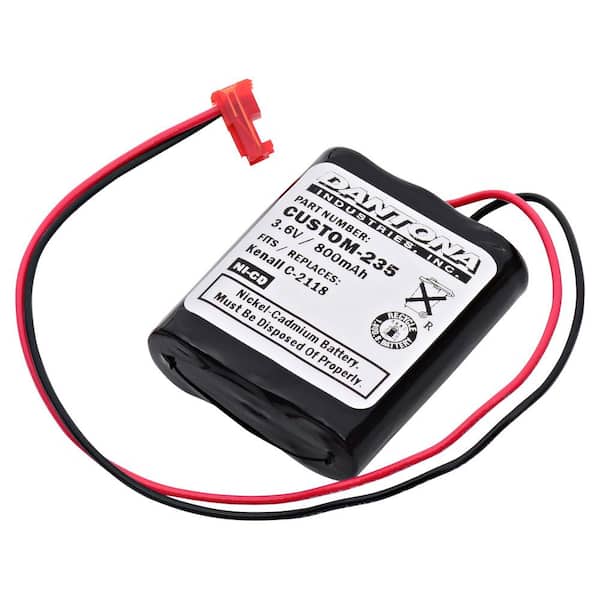 3.6-Volt NICAD 800 mAh Emergency Lighting Battery LPX70RWH