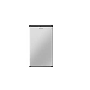Compact Upright Freezer, 3 cu. Ft, Single Door Upright Freezer with Reversible Door, Removable Shelves, Stainless Steel