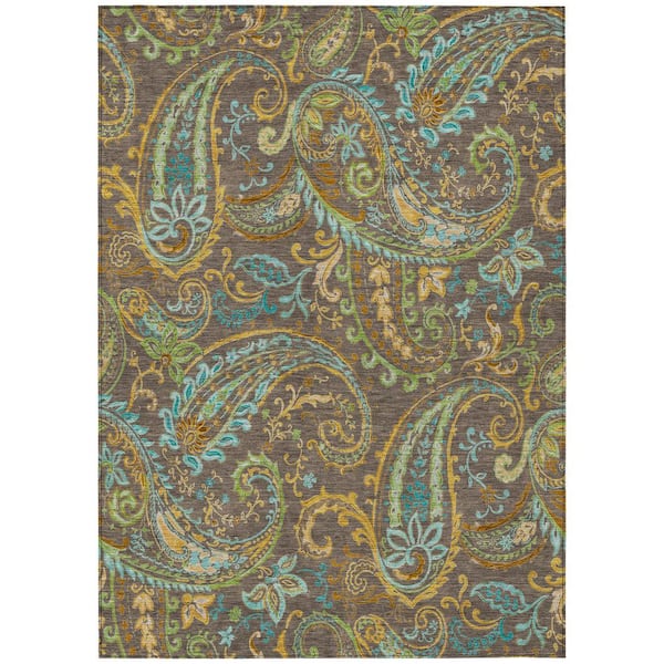 Chantille ACN533 Chocolate 2 ft. 6 in. x 3 ft. 10 in. Machine Washable Indoor/Outdoor Geometric Area Rug