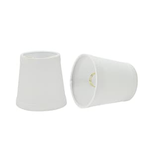 4 in. x 4 in. White Hardback Empire Lamp Shade (2-Pack)