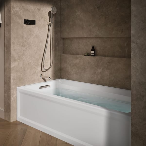 Archer 72 in. x 36 in. Soaking Bathtub with Left-Hand Drain in White