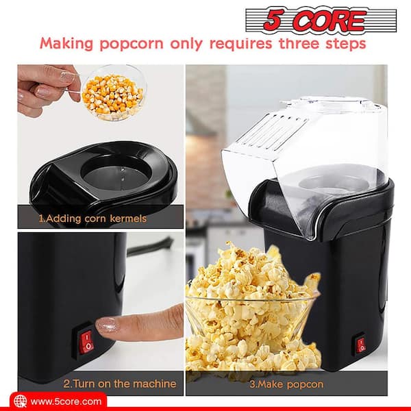 Aoibox 1,100-Watt 64 Oz. Sea Green Hot Air Popcorn Machine Hot Air Electric  Popper Kernel Corn Maker Bpa Free No Oil SNSA22IN386 - The Home Depot
