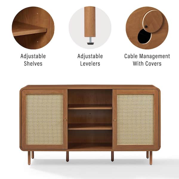 CROSLEY FURNITURE Nora Walnut Particle Board Buffet CF4237-WA