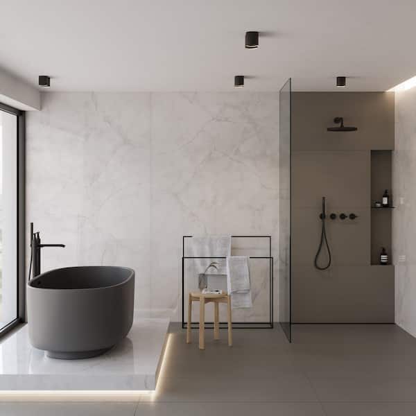 Sahara Rectangular 24 in. x 48 in. Matte Dark Porcelain Tile (15.5 sq. ft./Case)