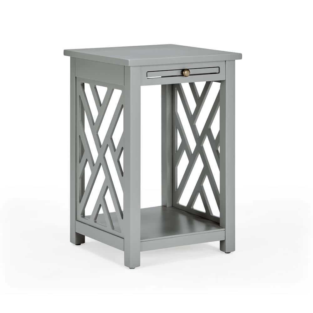 Coventry Gray Pine Wood 3-Piece Accent Table Set
