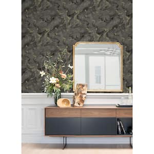 Silenus Charcoal Grey Marbled Wallpaper Sample