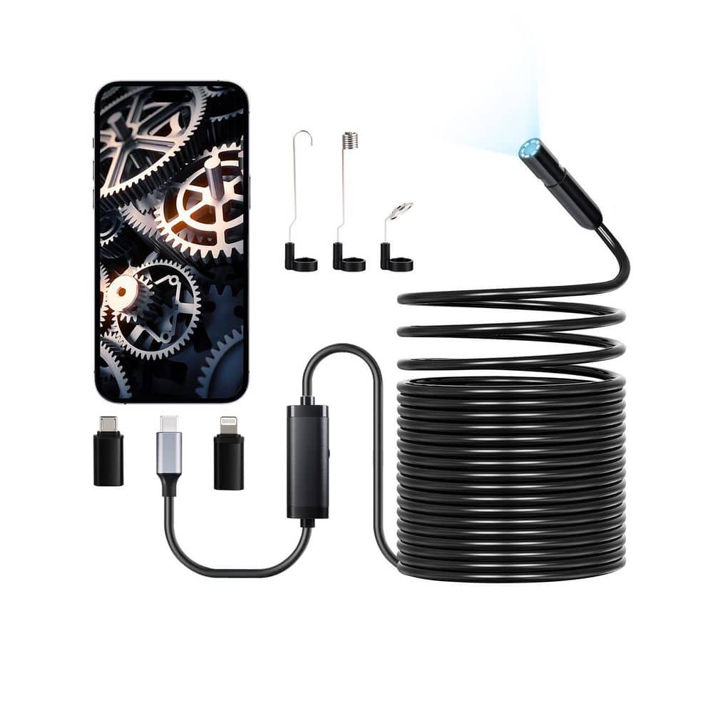Endoscope Camera with 49. 2FT. Cable, 1920P HD Borescope, Inspection Camera with Light-8 LED, 2X Zoom, IP67 Camera price history on PriceWatchPro